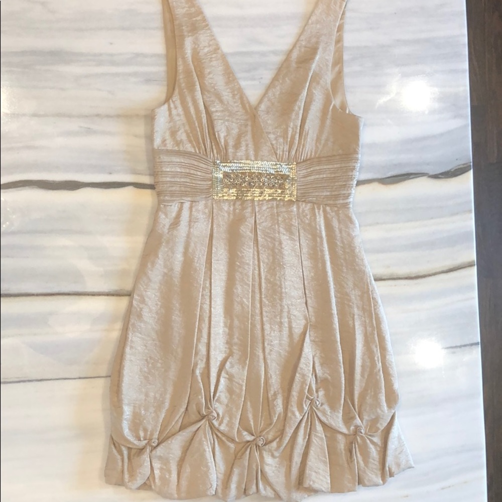 BCBG | golden dress